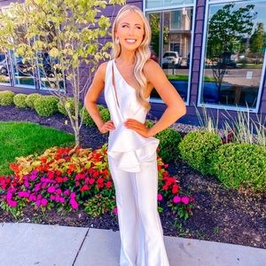 SOLD - Jovani White Jumpsuit